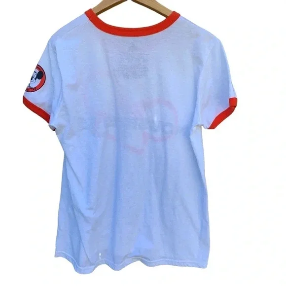 MICKEY Mouse Club MOUSEKETEER Ringer Tee T Shirt Womens size large - Picture 3 of 4